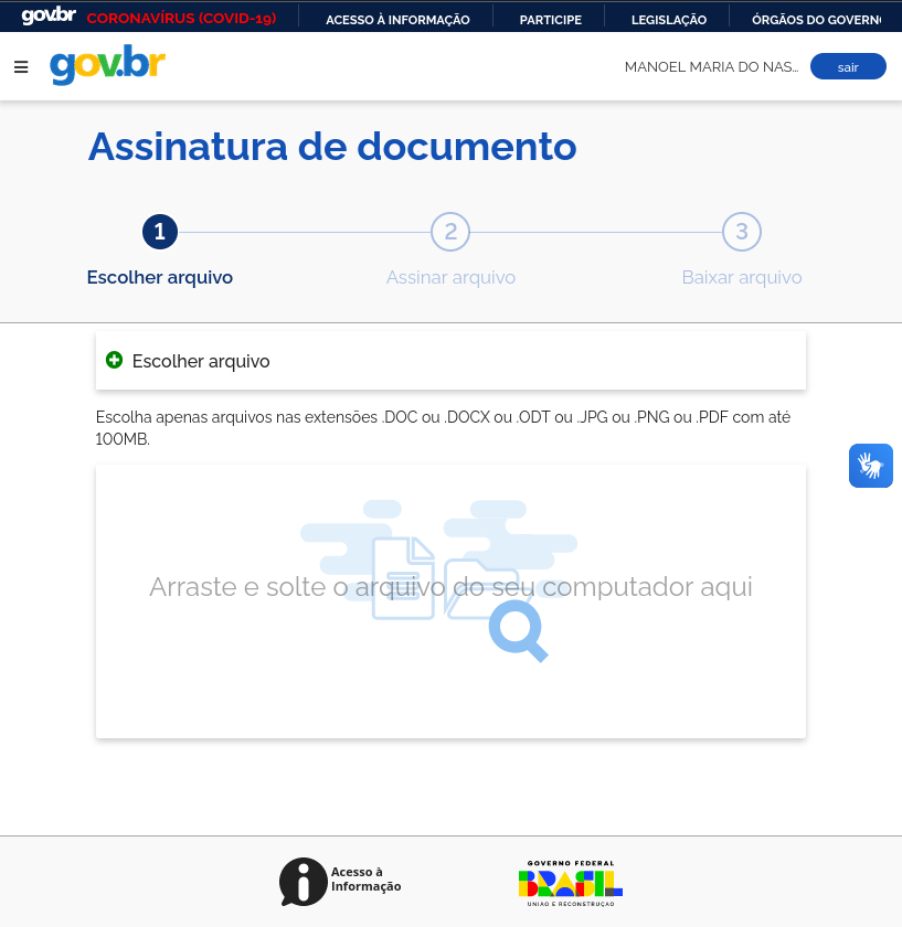 Página principal do Portal de Assinaturas da OAB