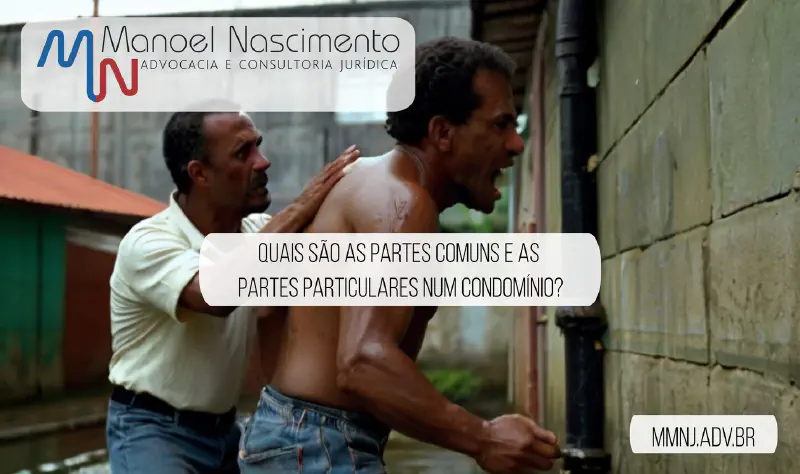 Quais são as partes comuns e as partes particulares num condomínio?